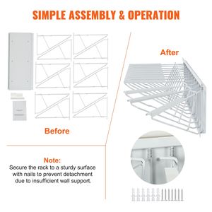 Porta Blueprint da Parete con Capacità per 1200 Blueprint, 12 Staffe Girevoli, 24-30 Pollici, Supporto per Blueprint da Appendere - Product Image 6