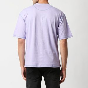 T-shirt personnalisé pour homme en polyester/coton, imprimé DTG, coupe ajustée, respirant, séchage rapide, fitness, décontracté, taille plus, blanc - Product Image 3