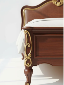 Industrial Wooden Leg Bed king Size Bed Bedroom Furniture Wooden Bed Premium Quality Best Selling Bedroom Furniture 2026 - Product Image 5