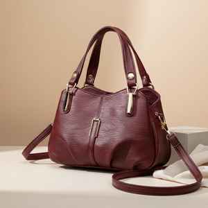 Bolso Tote Casual de Cuero Genuino Marrón para Mujer con Cierre de Cremallera, Impermeable y de Gran Capacidad para Uso Diario - Product Image 6