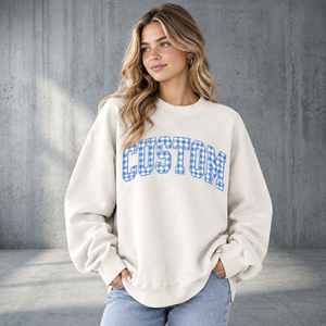 Sweat-shirt à col rond surdimensionné personnalisé avec impression de lettres, très tendance, pour femmes, 100% coton, tricoté, manches longues, style streetwear décontracté, col montant - Product Image 4