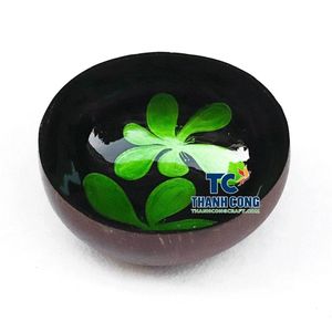 Bol en laque de noix de coco de premier choix, style tropical, fournisseur vietnamien, vente en gros de bols en laque de noix de coco - Product Image 1