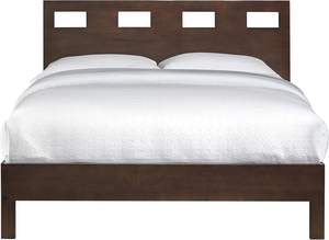 Cama King Riva en diseño tradicional Estilo de panel de madera maciza marrón chocolate para dormitorio Hotel o apartamento - Product Image 6