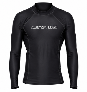 Custom Long Sleeve <b>Compression</b> <b>Shirt</b> <b>Men</b> Quick Dry Rash Guard Tight Fit Sports Base Layer with Logo Printing - Product Image 1