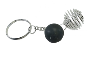 หินธรรมชาติคริสตัลทัวร์มาลีนสีดําห่อลวดหินพวงกุญแจรอบพลอยคริสตัลพวงกุญแจ Healing ผู้ค้าส่งอุปทาน - Product Image 2