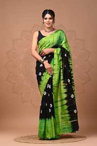 Chanderi Silk Saree with Floral Design and Rich Pallu - Product Image 2