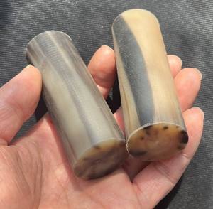 Direct India Wholesaler Eco-Friendly Handmade Modern Buffalo Horn <b>Roll</b> 130*35mm Black Cylindrical Rod Raw Animal - Product Image 1