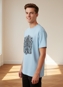 Camiseta de Jersey Casual de Cuello Redondo y Manga Corta para Hombre, con Estampado Personalizado por Transferencia de Calor, Corte Regular, 60% Algodón, 40% Poliéster, 180 Gramos - Product Image 2