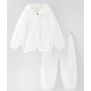 OZKIZ Conjunto de Malla Mosquitera con Capucha Anti-UV de Moda Coreana para Niños de 2 a 6 Años, Estilo Sencillo, Ropa de Verano para Niños al por Mayor - Product Image 1