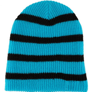 High Quality Stripe Thick Knit Jacquard Beanies Cap Customize Logo and Colors Beanie Caps Made OEM Service Windproof Cap - Product Image 5