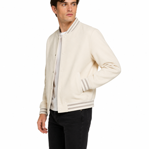 Stylish varsity jacket delivering soft warmth durable performance and sporty sophistication for fashionable casual outerwear use - Product Image 4