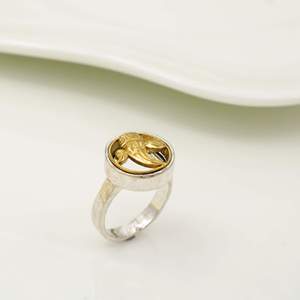 Bague Ganesha en argent 925 plaqué or 18 carats, bijoux religieux unisexe pour un usage quotidien - Product Image 4