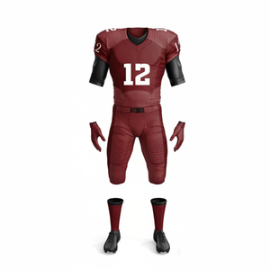 Uniforme de Fútbol Americano de Manga Corta con Estampado, 100% Poliéster, Personalizable, al por Mayor, Hecho a Medida - Product Image 2
