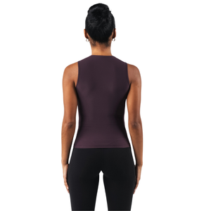 Débardeur de sport sans coutures pour femme, violet, avec soutien-gorge intégré, faible impact, coupe extensible, pour yoga, gym et entraînement - Product Image 4