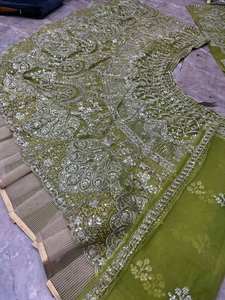 Lehenga Choli Dupatta de Diseño Indio de Alta Calidad PinkCityBlocks, con Lentejuelas y Georgette, Reversible, Elegante, para Fiesta - Product Image 3