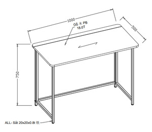 Lumetal Metal PB Foldable <b>Computer</b> Desk with Wood Surface Easy <b>Storage</b> Home Office Study Bedroom Writing Space Saving Furniture - Product Image 6
