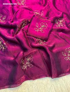 Colección Premium de Sarees y Blusas de Seda Suave con Hilo, Lentejuelas y Trabajo Zari a Precio de Mayoreo Saree Love - Product Image 6