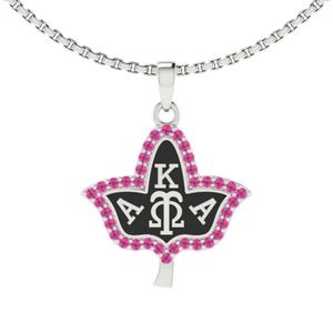 Collar de Hoja de Cristal Negro y Rosa para Mujer, Joyería Elegante y a la Moda, Colgante, Accesorio con Estilo, Regalo, Uso Diario, Plata de Primera Calidad - Product Image 4