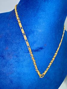 Bague en or massif 22 carats avec chaîne à billes, bijoux indiens traditionnels pour femmes, usage quotidien, design authentique et élégant - Product Image 2