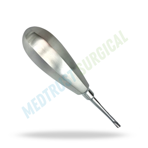 Élévateur dentaire manuel en acier inoxydable à lame courbée de 4,5 mm de large avec poignée supplémentaire, instrument chirurgical pour la séparation des dents - Product Image 4