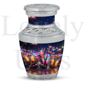 Urna Conmemorativa Decorativa con Mariposas en el Bosque, para Cenizas Humanas, Recuerdo Funerario Eterno - Product Image 3