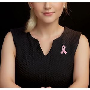 Spille per la Consapevolezza sul Cancro al Seno, Distintivi a Nastro Rosso per l'AIDS, Spille Smaltate a Nastro Rosa per Eventi di Donazione Benefica e Abbigliamento - Product Image 2