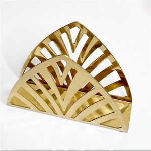 ที่ใส่กระดาษเช็ดปากสแตนเลสสีทองทันสมัย ชั้นวางกระดาษทิชชูตกแต่งโต๊ะ สำหรับร้านอาหาร โรงแรม ตกแต่งบ้าน - Product Image 1