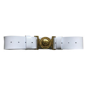 Boucle de ceinture en cuir personnalisée de haute qualité, motif « Dieu et Mon Droit », en alliage nickel-zinc, pour fanfare - Product Image 1