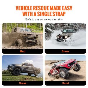 Cinghia di traino resistente per ATV da 2 pollici x 20 piedi con ganci di sicurezza, capacità 17.000 libbre per il recupero di camion e veicoli - Product Image 6