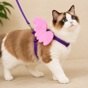 Butterfly Cat <b>Harness</b> OEM ODM Custom Logo Adjustable Soft Mesh Kitten <b>Harness</b> & Leash Set Direct Manufacturer - Product Image 4