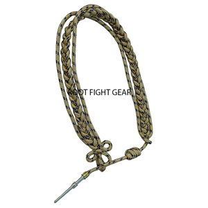 สายคล้องคอและสายรัดนกหวีดแบบยุทธวิธี OEM ของ Root Fight Gear สายสะพายไหล่แบบกำหนดเองพร้อมปลายโลหะเคลือบลวดทอง - Product Image 4