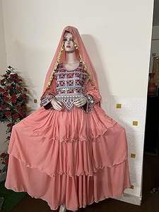 Vestido Afgano Kuchi de Primera Calidad para Mujer, para Bodas y Fiestas, Estilo Modesto, con Cierre y Decoración de Encaje, Transpirable - Product Image 5