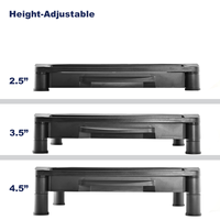 Soporte Giratorio 360° para Monitor de Computadora, Moderno, de Plástico, con Cajón de Almacenamiento, Altura Ajustable, Mueble de Oficina, Uso en Gimnasio