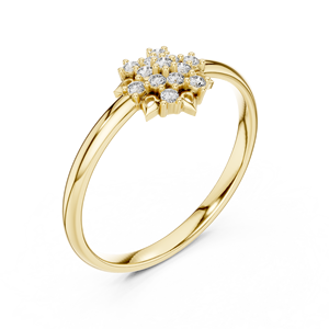 แหวนเพชรทรงกลมแบบคลาสสิกเรียบง่ายสำหรับผู้หญิง ทองคำแท้ 14k สามารถสวมซ้อนกันได้ เหมาะสำหรับเป็นของขวัญ งานหมั้น วันครบรอบแต่งงาน - Product Image 6