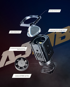 AJ LIGHT DESINGN multifuncional 12W LED faro Mini luz antiniebla blanca/amarilla para actualización/actualización de motocicleta - Product Image 2