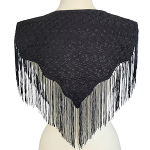 Costumes <b>Curtains</b> Home Dec <b>Beaded</b> Fringe Trim Glass Bugle Seed Bead Cross Lattice Satin Ribbon Craft - Product Image 1