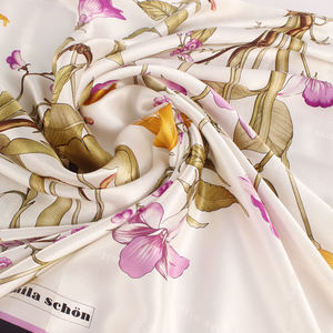 Women's Mulberry Silk <b>Square</b> <b>Scarf</b> 50x50cm Geometric Pattern Digital Print Breathable Lightweight Luxury Accessory for Daily Use - Product Image 5