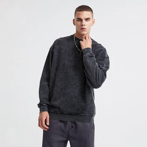 Wholesale Men Vintage Acid Wash <b>Sweatshirt</b> Heavy Cotton Relaxed Fit Casual Everyday Wear - Product Image 1