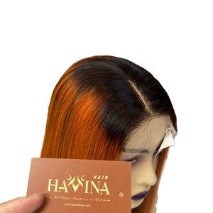 ช่อผมมนุษย์ชาวเวียดนามรากเข้มสีส้มที่ถูกเผาทรงตรงผมธรรมชาติบริสุทธิ์ - Product Image 1