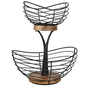 Cesta de frutas multifuncional de metal, organizador de frutas y verduras para encimera de cocina, organizador para el hogar, fabricante OEM. - Product Image 4