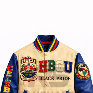 Chaqueta ligera para hombre estilo HBCU, cómoda y personalizada, chaqueta universitaria, chaqueta de colegio, chaqueta varsity hecha a medida. - Product Image 2
