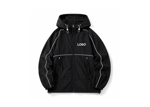 Chaqueta impermeable ligera informal con revestimiento personalizado al por mayor para hombre - Product Image 3