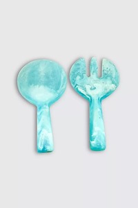 Modern Resin Salad Server Set Decorative <b>Spoon</b> Fork <b>Serving</b> Utensils Handmade Cutlery Kitchen Use Party Eco-Friendly Dishwasher - Product Image 5