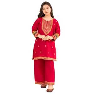 High Quality Export Salwar Kameez Lace Trendy <b>Kids</b> Dresses Indian & Pakistani Daily Wear for Ladies Lawn Cotton Fabric - Product Image 1