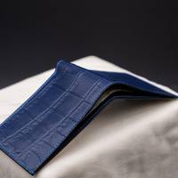 Portefeuille en cuir de crocodile véritable pour hommes fait à la main porte-cartes court pour hommes portefeuilles à la mode de qualité faits à la main par des artisans