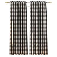 Rideaux occultants imprimés en coton tissé, doux, durables, à œillets, pour cuisine, écologiques, insonorisants, fabricant OEM, vente en gros