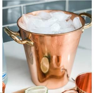 Accessoires de bar au design moderne, seau à champagne en acier inoxydable, finition noire, seau à glace pour vin et champagne pour les fêtes - Product Image 6