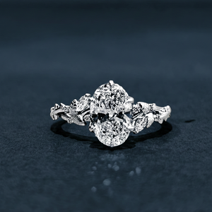 Anillo de Compromiso Clásico con Diamante Cultivado en Laboratorio Certificado por IGI de 1.58 Quilates, VVS2 F, Ovalado, Oro Blanco con Baño de Rodio, Venta al Por Mayor - Product Image 1