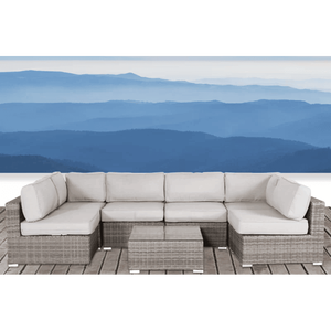 Conjunto de Sofás de Mimbre para Patio, Completamente Ensamblado, para 4 Personas, con Cojines Cómodos, Práctico Grupo de Asientos para Exteriores - Product Image 1