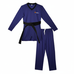 Uniforme de Taekwondo Personalizado y Duradero, OEM, 100% Algodón, Transpirable, Ecológico, Ajustado, Dobok de Artes Marciales con Estampado Digital de 240g - Product Image 1